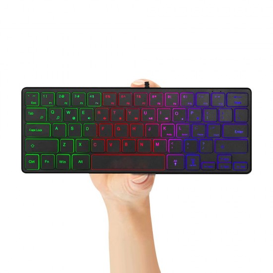 Portable Wired 64-key Keyboard Compact Film Keypad Lightweight Backlit Keyboard One Lighting Mode Plug N Play, Black Portable Wired 64-key Keyboard Compact Film Keypad Lightweight Backlit Keyboard One Lighting Mode Plug N Play, Black