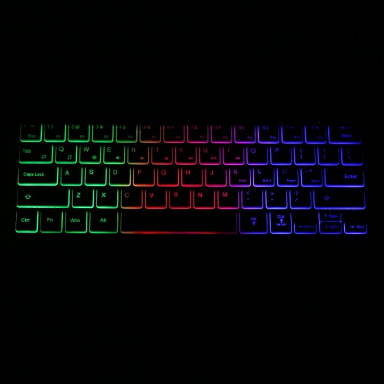 Portable Wired 64-key Keyboard Compact Film Keypad Lightweight Backlit Keyboard One Lighting Mode Plug N Play, Black Portable Wired 64-key Keyboard Compact Film Keypad Lightweight Backlit Keyboard One Lighting Mode Plug N Play, Black