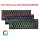 Wireless Keyboard 61 Keys BT+2.4G Dual-mode Keyboard with RGB Backlight Effect ABS Two-color Injection Molding keycap Black Wireless Keyboard 61 Keys BT+2.4G Dual-mode Keyboard with RGB Backlight Effect ABS Two-color Injection Molding keycap Black
