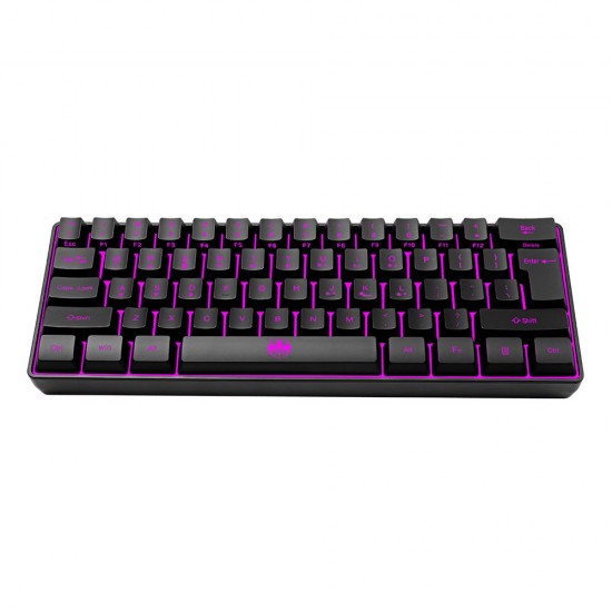 Wireless Keyboard 61 Keys BT+2.4G Dual-mode Keyboard with RGB Backlight Effect ABS Two-color Injection Molding keycap Black Wireless Keyboard 61 Keys BT+2.4G Dual-mode Keyboard with RGB Backlight Effect ABS Two-color Injection Molding keycap Black