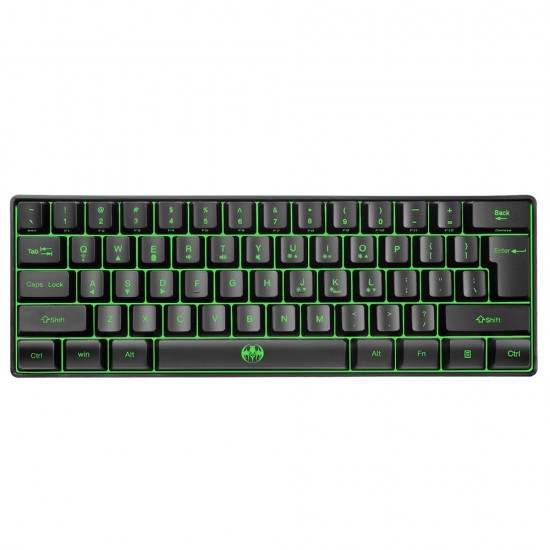 Wireless Keyboard 61 Keys BT+2.4G Dual-mode Keyboard with RGB Backlight Effect ABS Two-color Injection Molding keycap Black Wireless Keyboard 61 Keys BT+2.4G Dual-mode Keyboard with RGB Backlight Effect ABS Two-color Injection Molding keycap Black