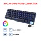 Wireless Keyboard 61 Keys BT+2.4G Dual-mode Keyboard with RGB Backlight Effect ABS Two-color Injection Molding keycap Black Wireless Keyboard 61 Keys BT+2.4G Dual-mode Keyboard with RGB Backlight Effect ABS Two-color Injection Molding keycap Black