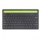 BT 3.0 Keyboard Wireless Rechargeable 78-key Keyboard with Phone Tablet Slot Scissor Switch Auto Sleep Mode, Black