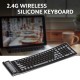 2.4G Wireless Keyboard 107 Keys Portable Folding Soft Silicone Dustproof Keyboard for Desktop Computer Laptop Plug and Play 2.4G Wireless Keyboard 107 Keys Portable Folding Soft Silicone Dustproof Keyboard for Desktop Computer Laptop Plug and Play
