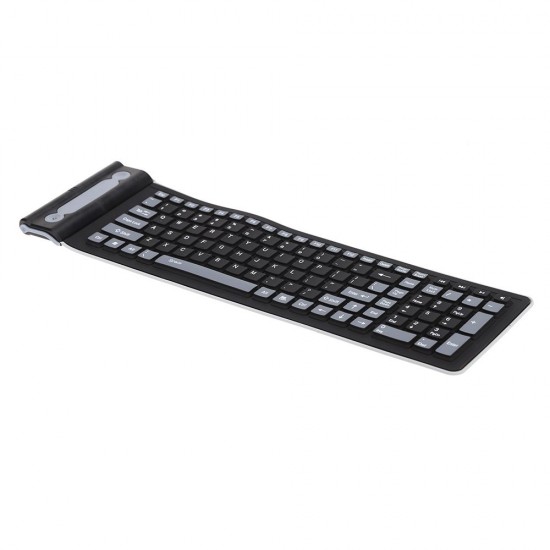 2.4G Wireless Keyboard 107 Keys Portable Folding Soft Silicone Dustproof Keyboard for Desktop Computer Laptop Plug and Play 2.4G Wireless Keyboard 107 Keys Portable Folding Soft Silicone Dustproof Keyboard for Desktop Computer Laptop Plug and Play