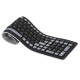 2.4G Wireless Keyboard 107 Keys Portable Folding Soft Silicone Dustproof Keyboard for Desktop Computer Laptop Plug and Play 2.4G Wireless Keyboard 107 Keys Portable Folding Soft Silicone Dustproof Keyboard for Desktop Computer Laptop Plug and Play