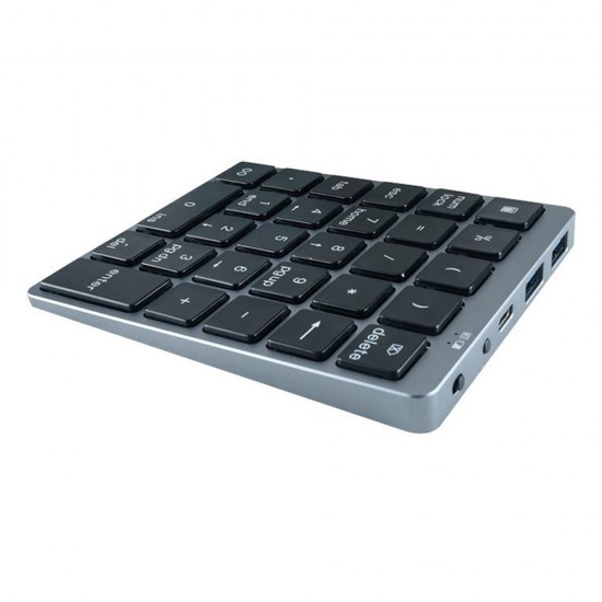 28 Keys Wireless Numeric Keyboard Financial Accounting Office Keyboard BT+USB Dual-mode Connection Built-in Lithium Battery 28 Keys Wireless Numeric Keyboard Financial Accounting Office Keyboard BT+USB Dual-mode Connection Built-in Lithium Battery