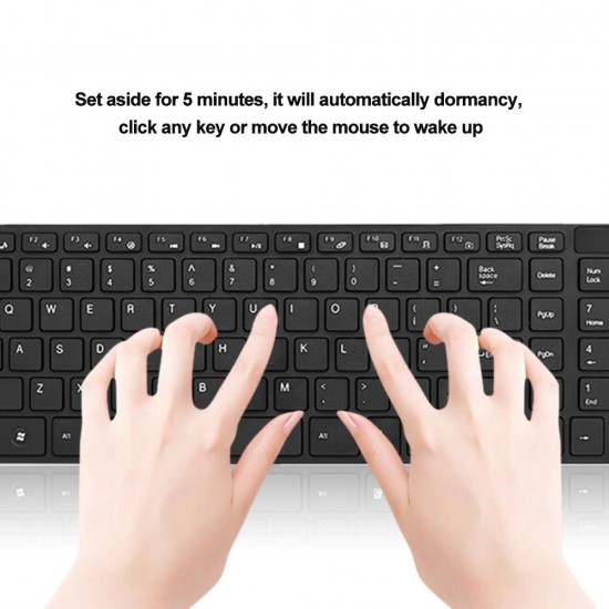 K-06 2.4G Wireless Keyboard and Mouse Combo Computer Keyboard with Mouse Plug and Play for Laptop Black K-06 2.4G Wireless Keyboard and Mouse Combo Computer Keyboard with Mouse Plug and Play for Laptop Black