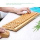 2.4G Wireless Bamboo PC Keyboard and Mouse Combo Computer Keyboard Handcrafted Natural Wooden Plug and Play Yellow 2.4G Wireless Bamboo PC Keyboard and Mouse Combo Computer Keyboard Handcrafted Natural Wooden Plug and Play Yellow