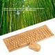 2.4G Wireless Bamboo PC Keyboard and Mouse Combo Computer Keyboard Handcrafted Natural Wooden Plug and Play Yellow 2.4G Wireless Bamboo PC Keyboard and Mouse Combo Computer Keyboard Handcrafted Natural Wooden Plug and Play Yellow