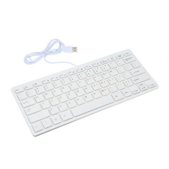 USB Mini Keyboard with Chocolate Buttons Stylish and Portable Keyboard for Desktop, Laptop Use at Home and Office (White) USB Mini Keyboard with Chocolate Buttons Stylish and Portable Keyboard for Desktop, Laptop Use at Home and Office (White)