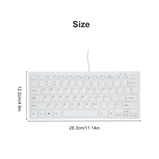 USB Mini Keyboard with Chocolate Buttons Stylish and Portable Keyboard for Desktop, Laptop Use at Home and Office (White) USB Mini Keyboard with Chocolate Buttons Stylish and Portable Keyboard for Desktop, Laptop Use at Home and Office (White)
