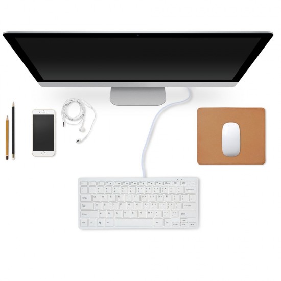 USB Mini Keyboard with Chocolate Buttons Stylish and Portable Keyboard for Desktop, Laptop Use at Home and Office (White) USB Mini Keyboard with Chocolate Buttons Stylish and Portable Keyboard for Desktop, Laptop Use at Home and Office (White)