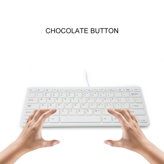 USB Mini Keyboard with Chocolate Buttons Stylish and Portable Keyboard for Desktop, Laptop Use at Home and Office (White) USB Mini Keyboard with Chocolate Buttons Stylish and Portable Keyboard for Desktop, Laptop Use at Home and Office (White)