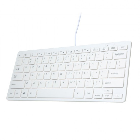 USB Mini Keyboard with Chocolate Buttons Stylish and Portable Keyboard for Desktop, Laptop Use at Home and Office (White) USB Mini Keyboard with Chocolate Buttons Stylish and Portable Keyboard for Desktop, Laptop Use at Home and Office (White)