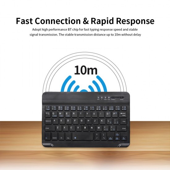 7-inch Wireless BT 3.0 Keyboard Mini Ultra-slim BT Keyboard for Tablet Smartphone Support iOS Windows Android Systems Black 7-inch Wireless BT 3.0 Keyboard Mini Ultra-slim BT Keyboard for Tablet Smartphone Support iOS Windows Android Systems Black