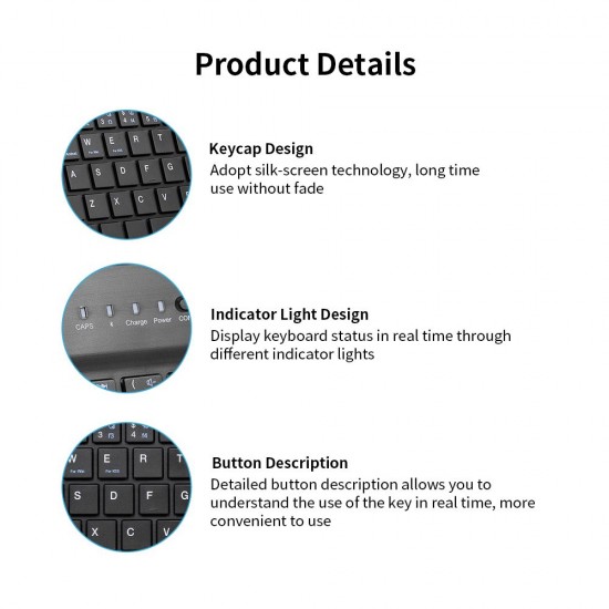7-inch Wireless BT 3.0 Keyboard Mini Ultra-slim BT Keyboard for Tablet Smartphone Support iOS Windows Android Systems Black 7-inch Wireless BT 3.0 Keyboard Mini Ultra-slim BT Keyboard for Tablet Smartphone Support iOS Windows Android Systems Black