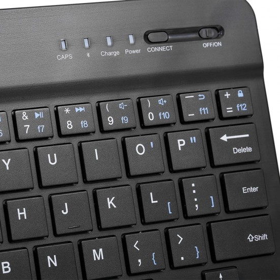 7-inch Wireless BT 3.0 Keyboard Mini Ultra-slim BT Keyboard for Tablet Smartphone Support iOS Windows Android Systems Black 7-inch Wireless BT 3.0 Keyboard Mini Ultra-slim BT Keyboard for Tablet Smartphone Support iOS Windows Android Systems Black