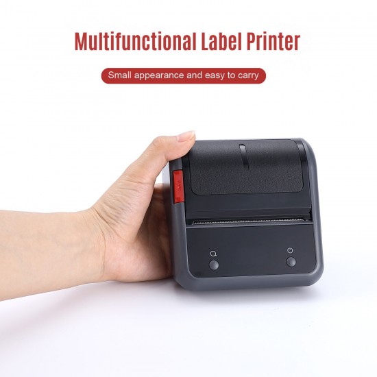 Portable 80mm Thermal Label Printer BT Label Maker Sticker Machine with Rechargeable Battery Compatible with iOS Android Computer for Supermarket Clothing Jewelry Retail Store Labeling Shipping Barcodes Price Name Printing Portable 80mm Thermal Label Printer BT Label Maker Sticker Machine with Rechargeable Battery Compatible with iOS Android Computer for Supermarket Clothing Jewelry Retail Store Labeling Shipping Barcodes Price Name Printing