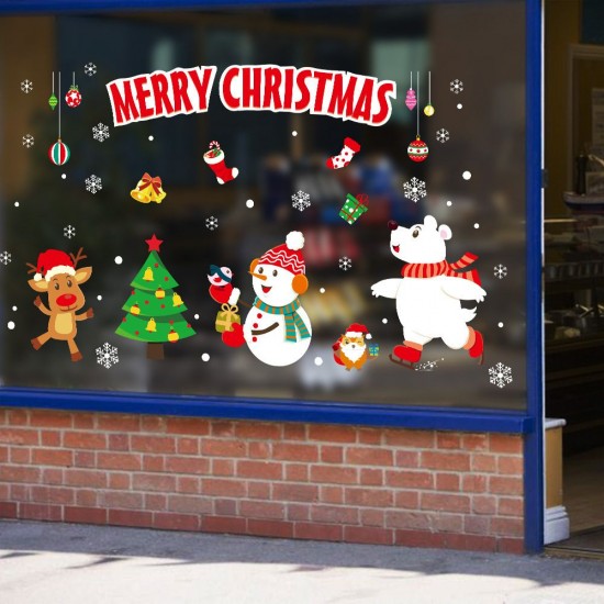 Creative Christmas Series PVC Home Wall Showcase Window Decoration Removable Sticker Creative Christmas Series PVC Home Wall Showcase Window Decoration Removable Sticker