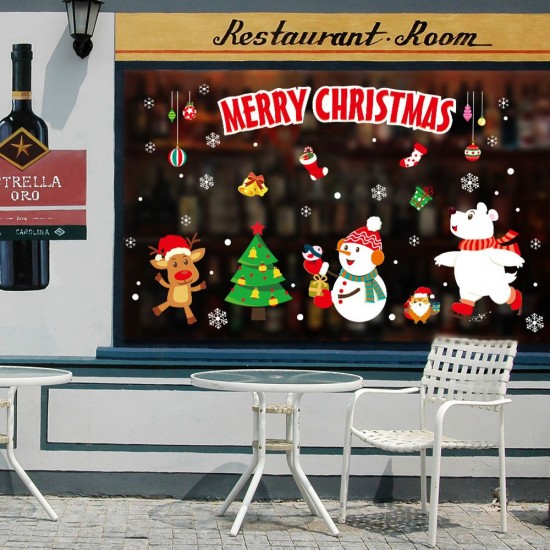 Creative Christmas Series PVC Home Wall Showcase Window Decoration Removable Sticker Creative Christmas Series PVC Home Wall Showcase Window Decoration Removable Sticker