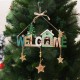 Christmas Wooden Bells Letter Pendant Welcome to the Door Sign Creative Shop Indicating Widget Hanging Decoration Christmas Wooden Bells Letter Pendant Welcome to the Door Sign Creative Shop Indicating Widget Hanging Decoration