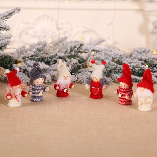 Christmas Wooden Doll Pendant Old Man Boy Girl Little Doll Widget Christmas Tree Wool Decoration 6 Different Patterns Christmas gifts Christmas Wooden Doll Pendant Old Man Boy Girl Little Doll Widget Christmas Tree Wool Decoration 6 Different Patterns Christmas gifts