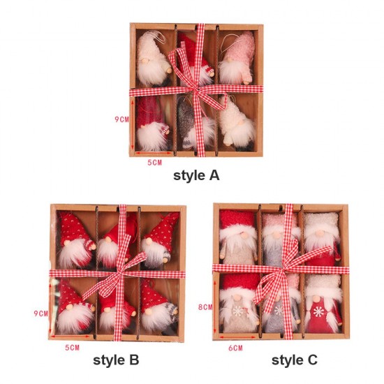 Christmas Decoration Box 6 Dolls Pendant Tree Hanging Ornaments Christmas Crafts Elves Decorations Style A Christmas Decoration Box 6 Dolls Pendant Tree Hanging Ornaments Christmas Crafts Elves Decorations Style A