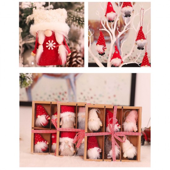Christmas Decoration Box 6 Dolls Pendant Tree Hanging Ornaments Christmas Crafts Elves Decorations Style A Christmas Decoration Box 6 Dolls Pendant Tree Hanging Ornaments Christmas Crafts Elves Decorations Style A