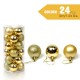 24pcs Christmas Ball Ornaments with Lanyards 3cm/1.2in Christmas Tree Ornaments Balls Shiny Matte Glitter Balls Shatterproof Christmas Decorations for Holiday Wedding 24pcs Christmas Ball Ornaments with Lanyards 3cm/1.2in Christmas Tree Ornaments Balls Shiny Matte Glitter Balls Shatterproof Christmas Decorations for Holiday Wedding