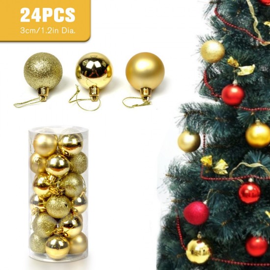 24pcs Christmas Ball Ornaments with Lanyards 3cm/1.2in Christmas Tree Ornaments Balls Shiny Matte Glitter Balls Shatterproof Christmas Decorations for Holiday Wedding 24pcs Christmas Ball Ornaments with Lanyards 3cm/1.2in Christmas Tree Ornaments Balls Shiny Matte Glitter Balls Shatterproof Christmas Decorations for Holiday Wedding
