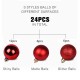 24pcs Christmas Ball Ornaments with Lanyards 3cm/1.2in Christmas Tree Ornaments Balls Shiny Matte Glitter Balls Shatterproof Christmas Decorations for Holiday Wedding 24pcs Christmas Ball Ornaments with Lanyards 3cm/1.2in Christmas Tree Ornaments Balls Shiny Matte Glitter Balls Shatterproof Christmas Decorations for Holiday Wedding