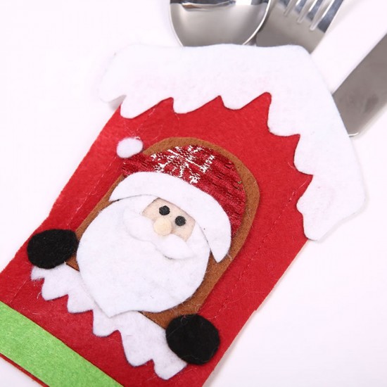 Mini Christmas Cutlery Tableware Holders Mini Santa Silverware Holders Candy Covers Wine Bottle Decor Gift Thanksgiving Day Holiday Festivals Dinner Decor Mini Christmas Cutlery Tableware Holders Mini Santa Silverware Holders Candy Covers Wine Bottle Decor Gift Thanksgiving Day Holiday Festivals Dinner Decor