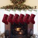Christmas Candy Stocking Classic Plaid Pattern Reusable Tote Bags Gift Tote Bag Happy Hanging Socks for Holiday Party Christmas Decorations Christmas Candy Stocking Classic Plaid Pattern Reusable Tote Bags Gift Tote Bag Happy Hanging Socks for Holiday Party Christmas Decorations
