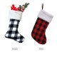 Christmas Candy Stocking Classic Plaid Pattern Reusable Tote Bags Gift Tote Bag Happy Hanging Socks for Holiday Party Christmas Decorations Christmas Candy Stocking Classic Plaid Pattern Reusable Tote Bags Gift Tote Bag Happy Hanging Socks for Holiday Party Christmas Decorations