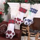 Christmas Stockings Gift Bag Decor for New Year Plaid Christmas Gift Bags Pet Paw Stocking Socks Xmas Tree Hanging Pendant Christmas Stockings Gift Bag Decor for New Year Plaid Christmas Gift Bags Pet Paw Stocking Socks Xmas Tree Hanging Pendant