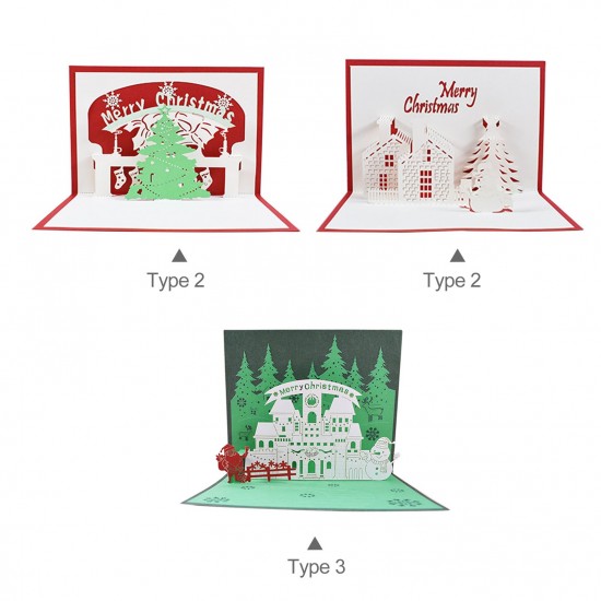 3D Pop Up Christmas Cards Greeting Holiday Cards with Envelope Xmas Decoration Ornament Xmas New Year Holiday Festivals Gift 3D Pop Up Christmas Cards Greeting Holiday Cards with Envelope Xmas Decoration Ornament Xmas New Year Holiday Festivals Gift
