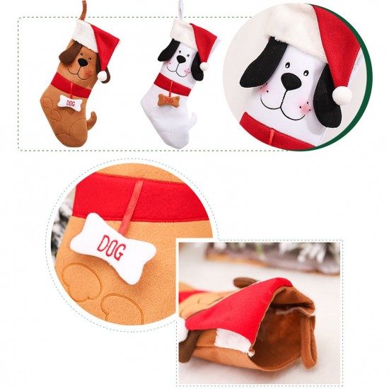 Christmas Decoration Supplies Creative Cute Cartoon Puppy Christmas Stockings Khaki Dog Christmas Puppy Socks Christmas Decoration Supplies Creative Cute Cartoon Puppy Christmas Stockings Khaki Dog Christmas Puppy Socks
