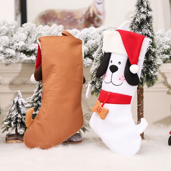 Christmas Decoration Supplies Creative Cute Cartoon Puppy Christmas Stockings Khaki Dog Christmas Puppy Socks Christmas Decoration Supplies Creative Cute Cartoon Puppy Christmas Stockings Khaki Dog Christmas Puppy Socks