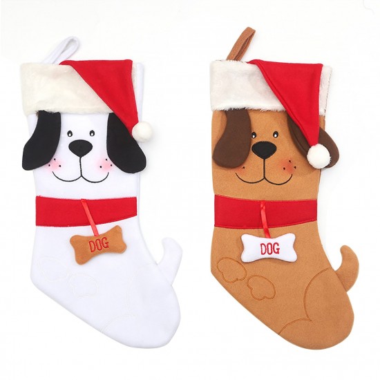 Christmas Decoration Supplies Creative Cute Cartoon Puppy Christmas Stockings Khaki Dog Christmas Puppy Socks Christmas Decoration Supplies Creative Cute Cartoon Puppy Christmas Stockings Khaki Dog Christmas Puppy Socks