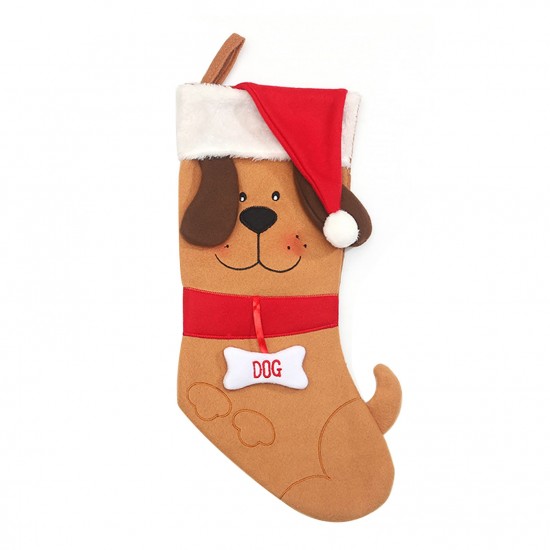 Christmas Decoration Supplies Creative Cute Cartoon Puppy Christmas Stockings Khaki Dog Christmas Puppy Socks Christmas Decoration Supplies Creative Cute Cartoon Puppy Christmas Stockings Khaki Dog Christmas Puppy Socks