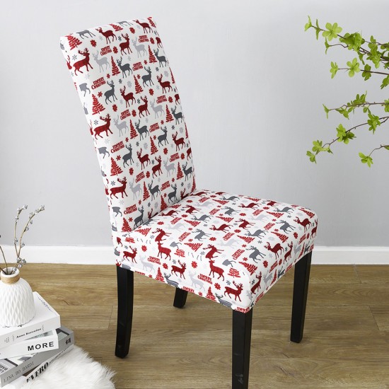 Christmas Decorative Dining Chair Cover ,Stretch Chair Slipcovers Seat Protector Washable Polyester All Wrapped Chair Cover for Dining Room,Christmas Decoration,Holiday Party Christmas Decorative Dining Chair Cover ,Stretch Chair Slipcovers Seat Protector Washable Polyester All Wrapped Chair Cover for Dining Room,Christmas Decoration,Holiday Party