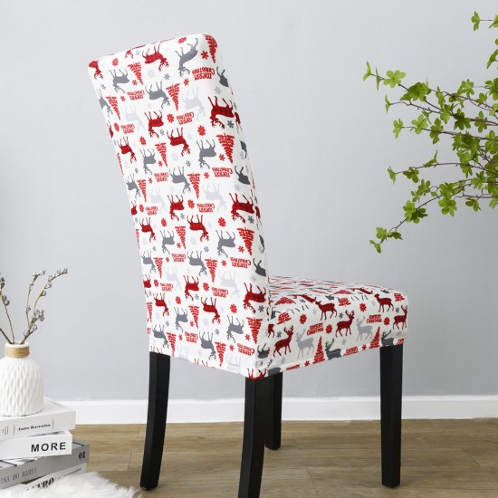 Christmas Decorative Dining Chair Cover ,Stretch Chair Slipcovers Seat Protector Washable Polyester All Wrapped Chair Cover for Dining Room,Christmas Decoration,Holiday Party Christmas Decorative Dining Chair Cover ,Stretch Chair Slipcovers Seat Protector Washable Polyester All Wrapped Chair Cover for Dining Room,Christmas Decoration,Holiday Party