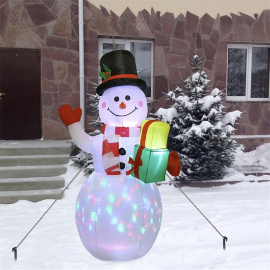 Christmas Inflatable Air Model Inflatable Christmas Snowman Colorful Rotating Lamp Christmas Yard Decoration Christmas Inflatable Air Model Inflatable Christmas Snowman Colorful Rotating Lamp Christmas Yard Decoration