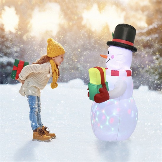 Christmas Inflatable Air Model Inflatable Christmas Snowman Colorful Rotating Lamp Christmas Yard Decoration Christmas Inflatable Air Model Inflatable Christmas Snowman Colorful Rotating Lamp Christmas Yard Decoration