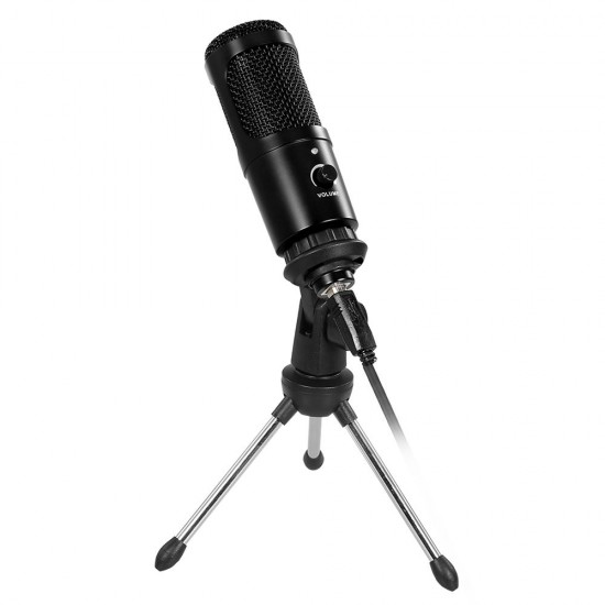 Professional Studio Microphone USB Metal Condenser Recording Microphone with Cardioid Studio Recording Mic for PC Laptop Black Professional Studio Microphone USB Metal Condenser Recording Microphone with Cardioid Studio Recording Mic for PC Laptop Black