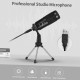 Professional Studio Microphone USB Metal Condenser Recording Microphone with Cardioid Studio Recording Mic for PC Laptop Black Professional Studio Microphone USB Metal Condenser Recording Microphone with Cardioid Studio Recording Mic for PC Laptop Black
