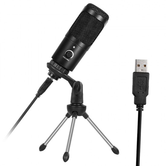 Professional Studio Microphone USB Metal Condenser Recording Microphone with Cardioid Studio Recording Mic for PC Laptop Black Professional Studio Microphone USB Metal Condenser Recording Microphone with Cardioid Studio Recording Mic for PC Laptop Black