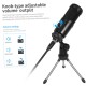 Professional Studio Microphone USB Metal Condenser Recording Microphone with Cardioid Studio Recording Mic for PC Laptop Black Professional Studio Microphone USB Metal Condenser Recording Microphone with Cardioid Studio Recording Mic for PC Laptop Black