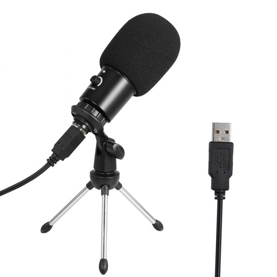 Professional Studio Microphone USB Metal Condenser Recording Microphone with Cardioid Studio Recording Mic for PC Laptop Black Professional Studio Microphone USB Metal Condenser Recording Microphone with Cardioid Studio Recording Mic for PC Laptop Black